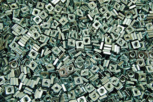 (2000) Zinc Plated 10-24 Square Nut - #10 Coarse Machine Thread 3/8
