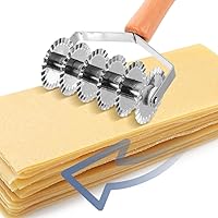 Vista 3 de UPKOCH Cortador de repostería de acero inoxidable con mango de madera, herramienta de corte de masa de 8 pulgadas para pastel de pizza, corteza