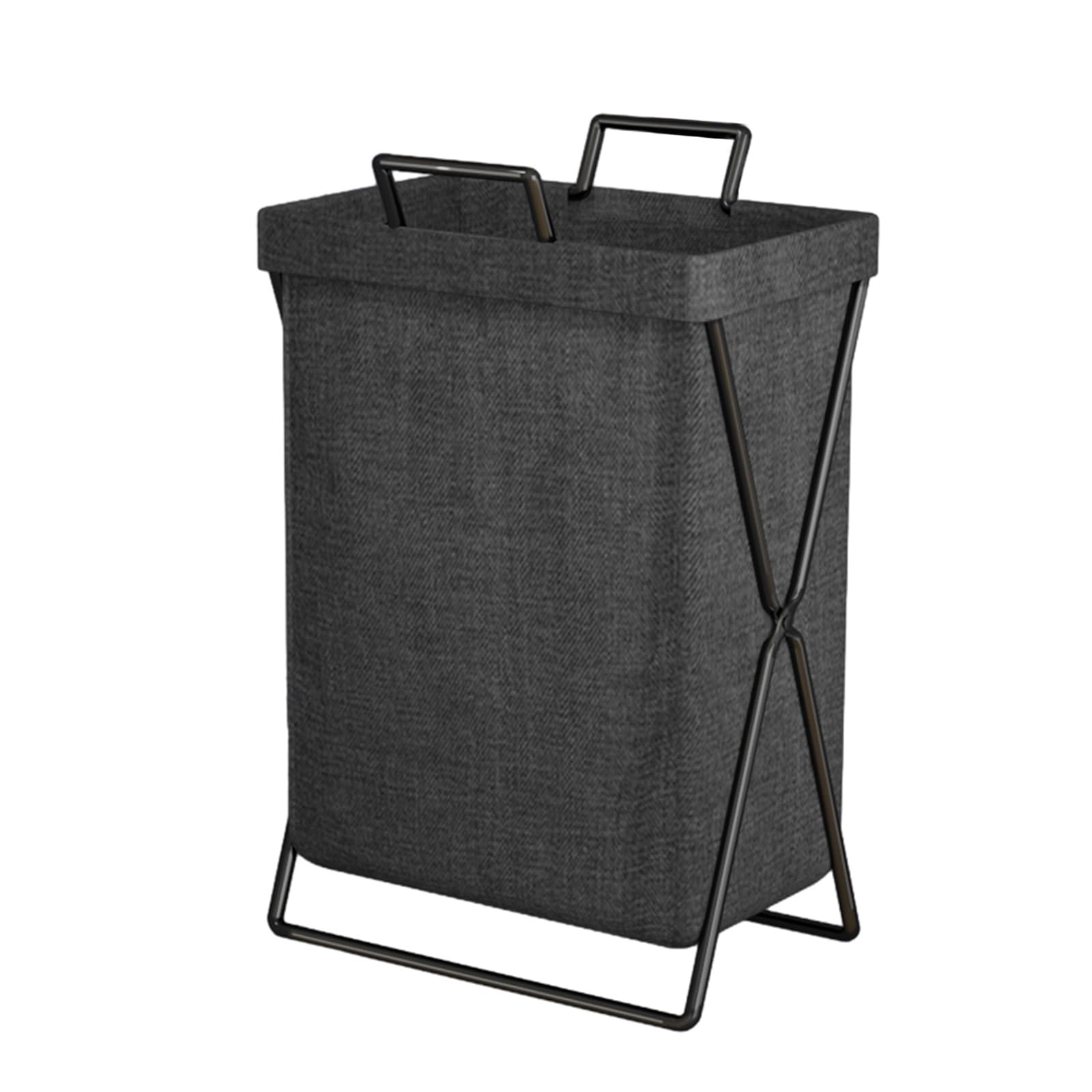 Cesto Della Biancheria, Cesto per Vestiti Impermeabile con Manico, Organizzatore Pieghevole per Giocattoli Durevoli, Arredamento per Camera Da Letto per Ragazzi, Ragazze, Adulti ( Color : Black )