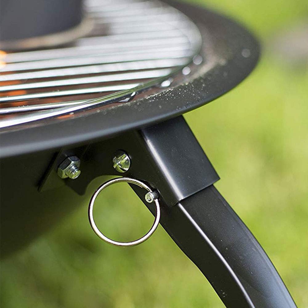 Braciere Pieghevole in Acciaio per Esterni, da Giardino, da Patio, da Campeggio, per Barbecue con griglia