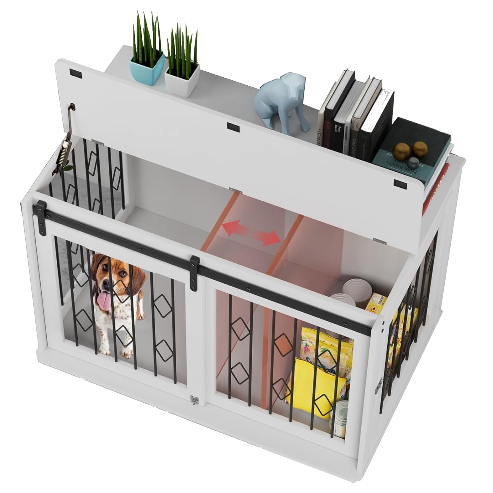 Curated visual reference: Picture Idea: Amazon Com Tlsunny 40 Dog Crate Furniture Large Indoor Wooden