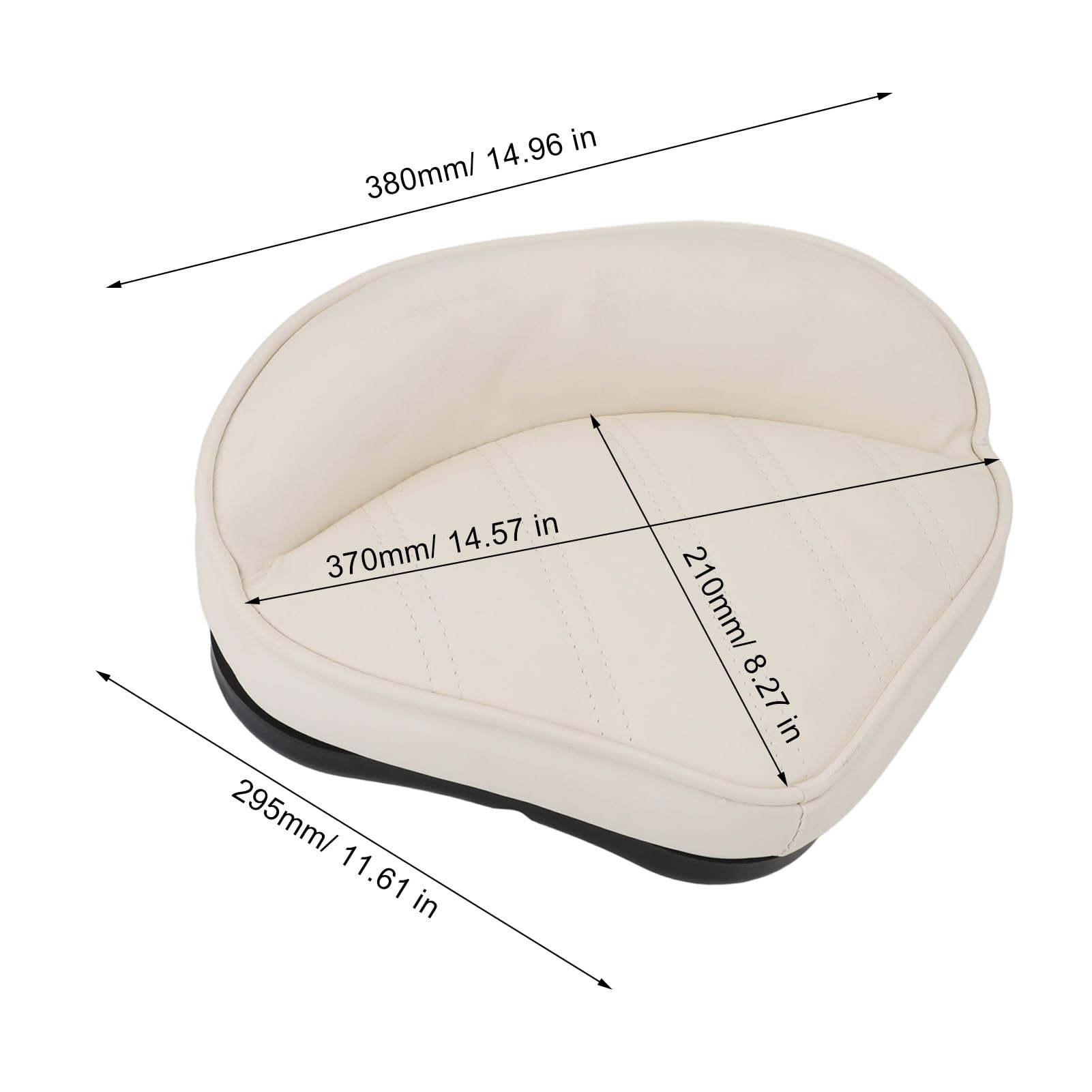 Asiento de Fundición de Pesca, Silla de Tope, Pro Lean con Cuero de PVC y Espuma de Memoria para Cubierta de Bote, Pontón, Barcos, Instalación Fácil con Tornillos