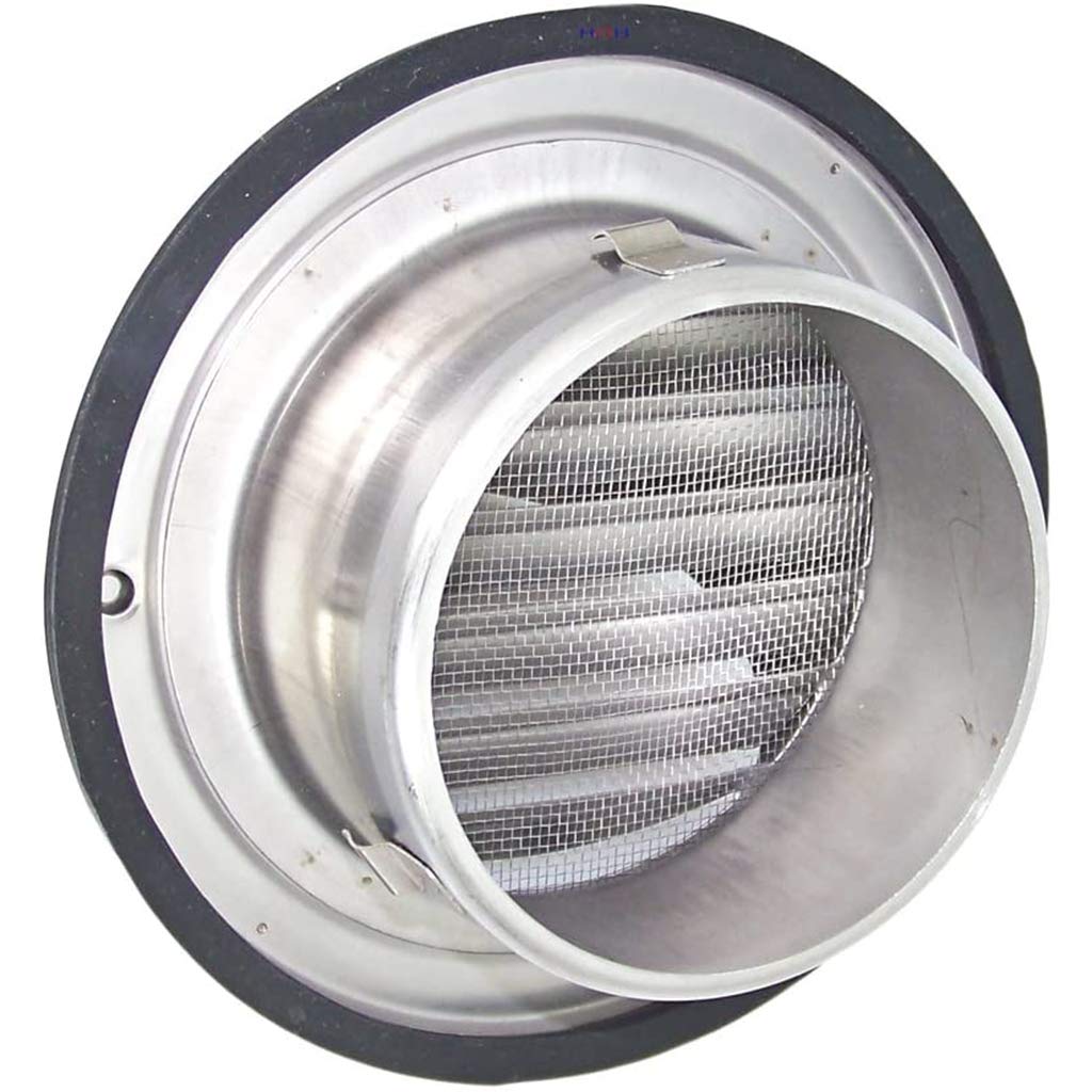 Grille de Protection météo en Acier Inoxydable avec moustiquaire Grille d'évacuation Air Entrant Air évacué Grille Ventilation Surpression Grille d'aspiration,100mm