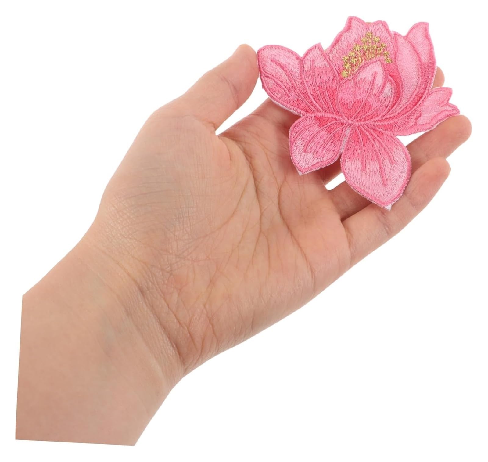 Applikationen für Kleidung, 4 Stück Stickerei-Patch Lotus Eisen dekorativ