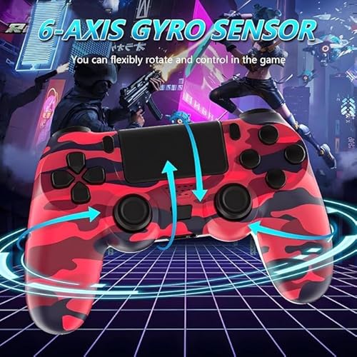 Controle Sem Fio Camuflado Verde Para Consoles Tevisão - Joystick de Jogo Compatível Com Ps4/Slim/Pr