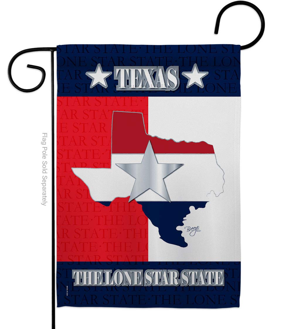 Drapeau de jardin Texas Lone Star State Breeze Décor G158021 double côté 33x47cm