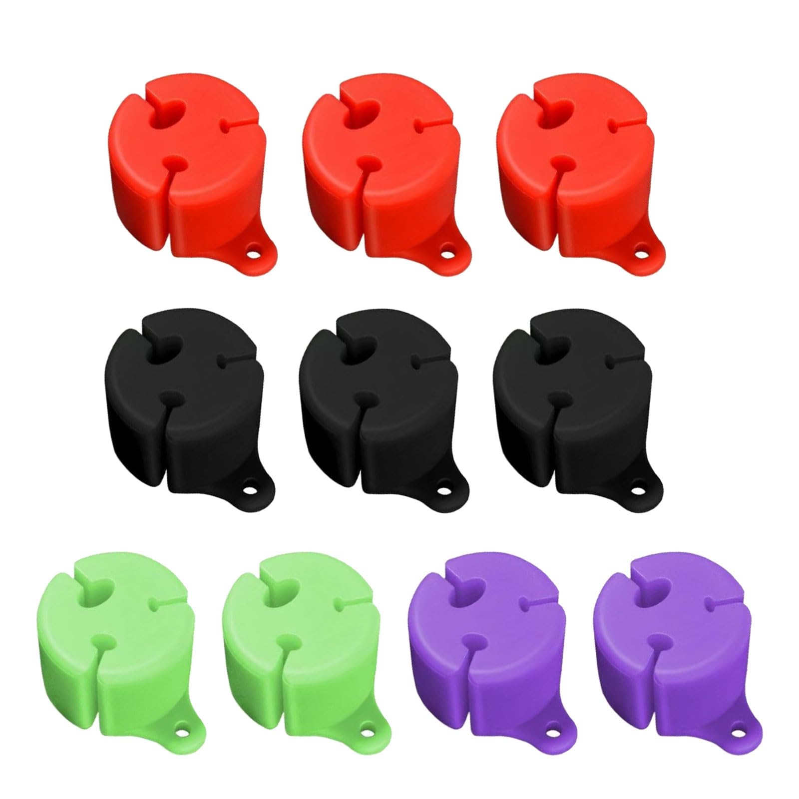 10Pcs Fishing Rod Stand Protectors Silicone Fishing Rod Fixed Balls Tackle Tie Clip Fasteners Tool Fish Protectors
