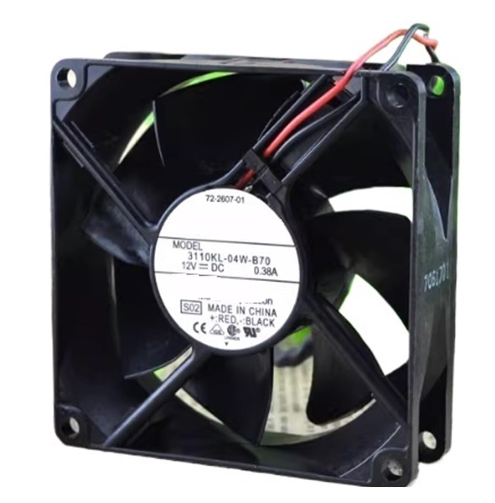 YMUGUEGH 3110KL-04W-B70 8025 12V 0.38A Two-wire Cooling Fan