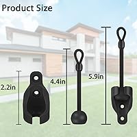 Vista 2 de Coolaroo Piezas de repuesto – Kit de amarre elástico universal para toldos y persianas enrollables, paquete de 2 clips de sombra resistentes