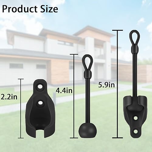 Miniatura 2 de Bungee Kit and End Cap Coolaroo Replacement Parts Roller Shades Outdoor/Indoor Roller Up Blinds Shade Tie Downs(Bungee kit and Pull Ring end caps, 2