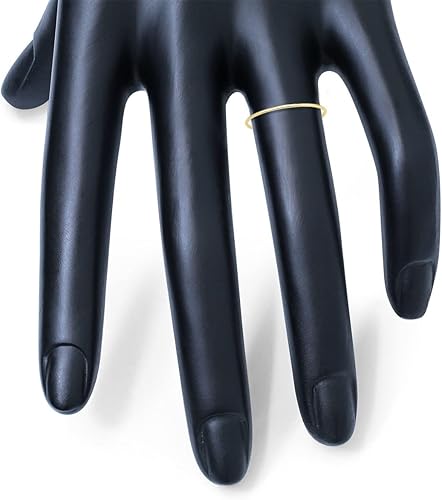 Miniatura 6 de Szul - Anillo delgado apilable de oro amarillo 14K, banda (.75 mm)., oro amarillo, 5.0, WBU58059-5