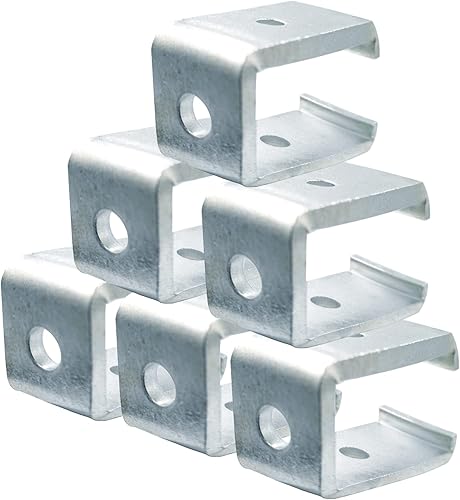 6 unidades Unistrut Channel Trolley Track Hanger Bracket for All 1-58" Channel Trolley Track, carga nominal de 1200 libras