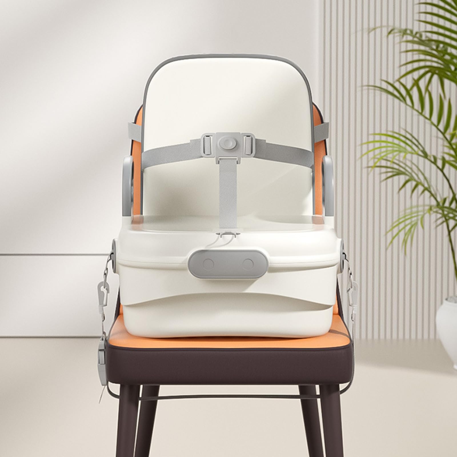 Silla de alimentación infantil Asiento Boosting Plegable Base Antideslizante Suave Fácil de Llevar Mochilas Diseño para Interior y Exterior PU Asiento de Forro Portátil Acolchado