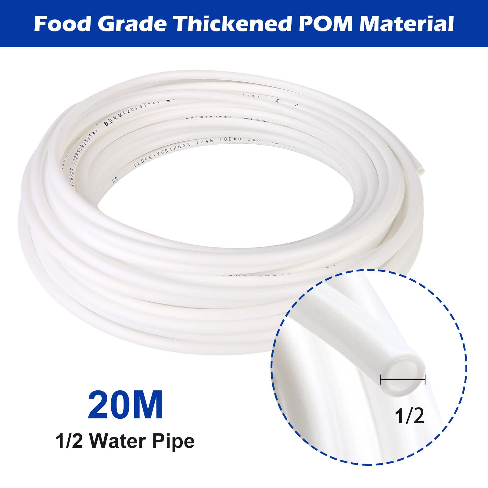 Vegena 20m Wasserzulaufleitung Universal Anschluss-Set Kühlschrankschlauch Wasseranschluß Wasserschlauch für Kühlschrank Side by Side 1/4 Zoll