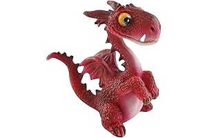 Top Collection Miniature Dragon Figurine, Red