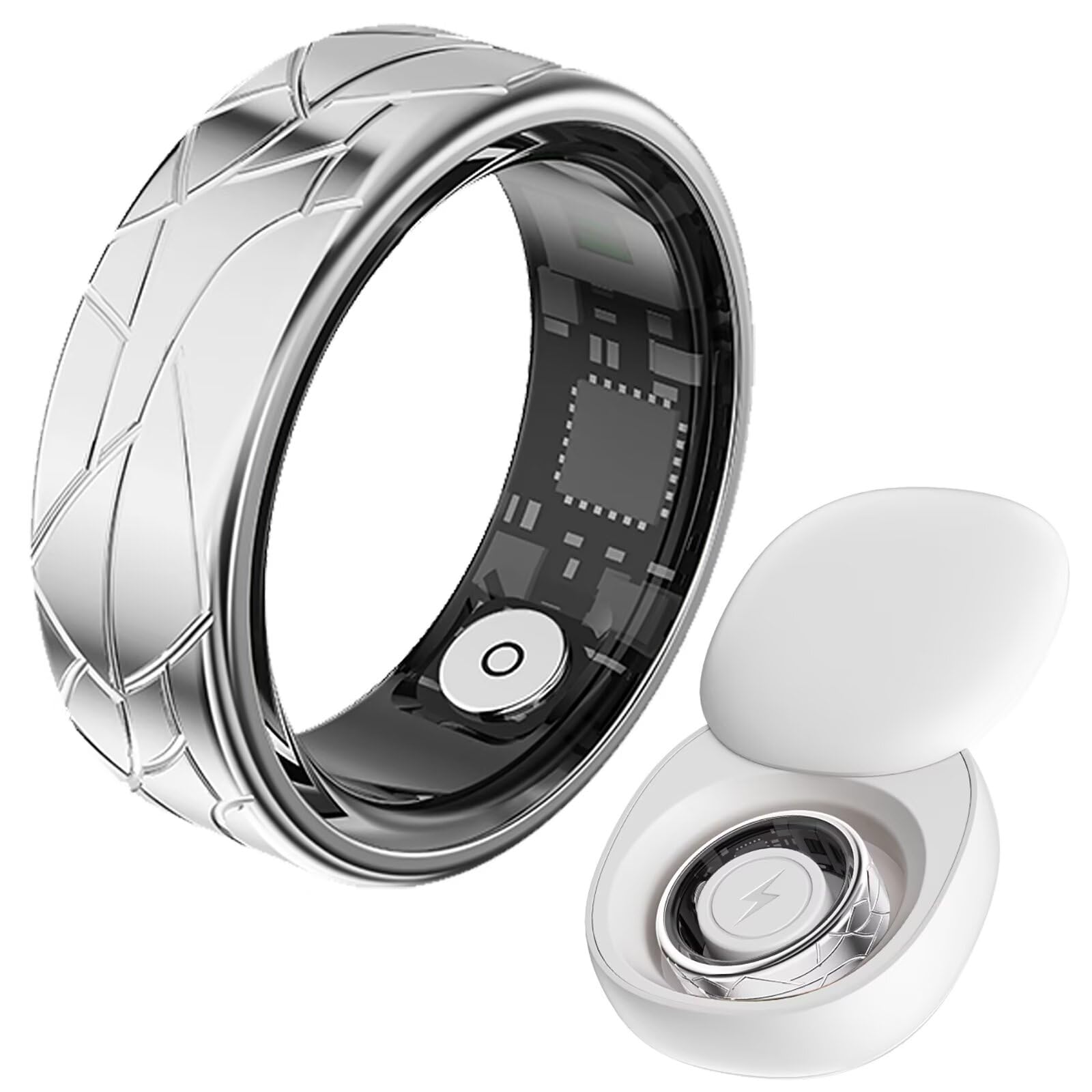 Findtime Anello Intelligente per Android e iOS - Monitoraggio del Sonno, Cardiofrequenzimetro, Contapassi, Fitness Tracker per Uomo e Donna - Sport e Fitness