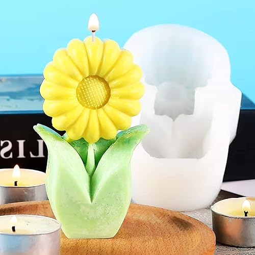 Miniatura 6 de 5 moldes para velas velas de silicona apiladas en 3D moldes de silicona para velas perfumadas jabones fabricación de epoxi decoración de arte del