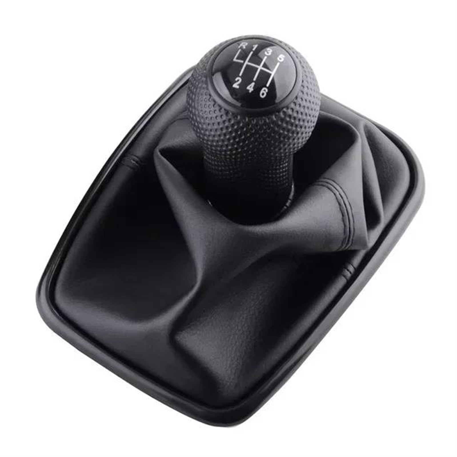 Fsozdbbpl Black 6-Speed Automotive Parts 12Mm 5/6 Speed Car Gear Shift Knob Lever Shifter Gaitor Boot For 1999-2004 For Golf 4 For Iv Mk4 Gti R32 For Bora For Jetta Mt(Black 6-Speed)