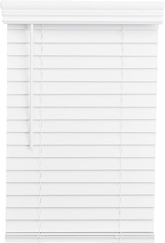 Miniatura 2 de Lotus & Windoware Persiana de oscurecimiento de habitación de madera sintética de 2 pulgadas de ancho x 60 pulgadas de largo, sin cables, en