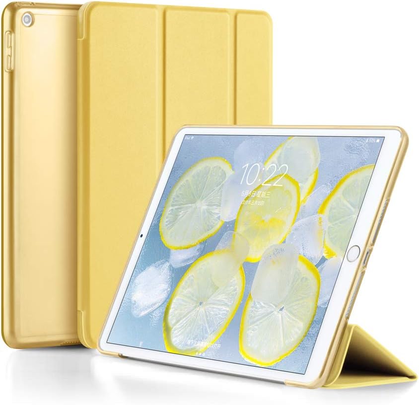 iPad 2017 / 2018 Case 9.7 by GUDOU,Ultrathin Lightweight Smart Cover with Auto Sleep/Wake, Hard Back Cover with Soft TPU Bumper for Apple iPad 9.7inch 5th / 6th Gen (Yellow)
