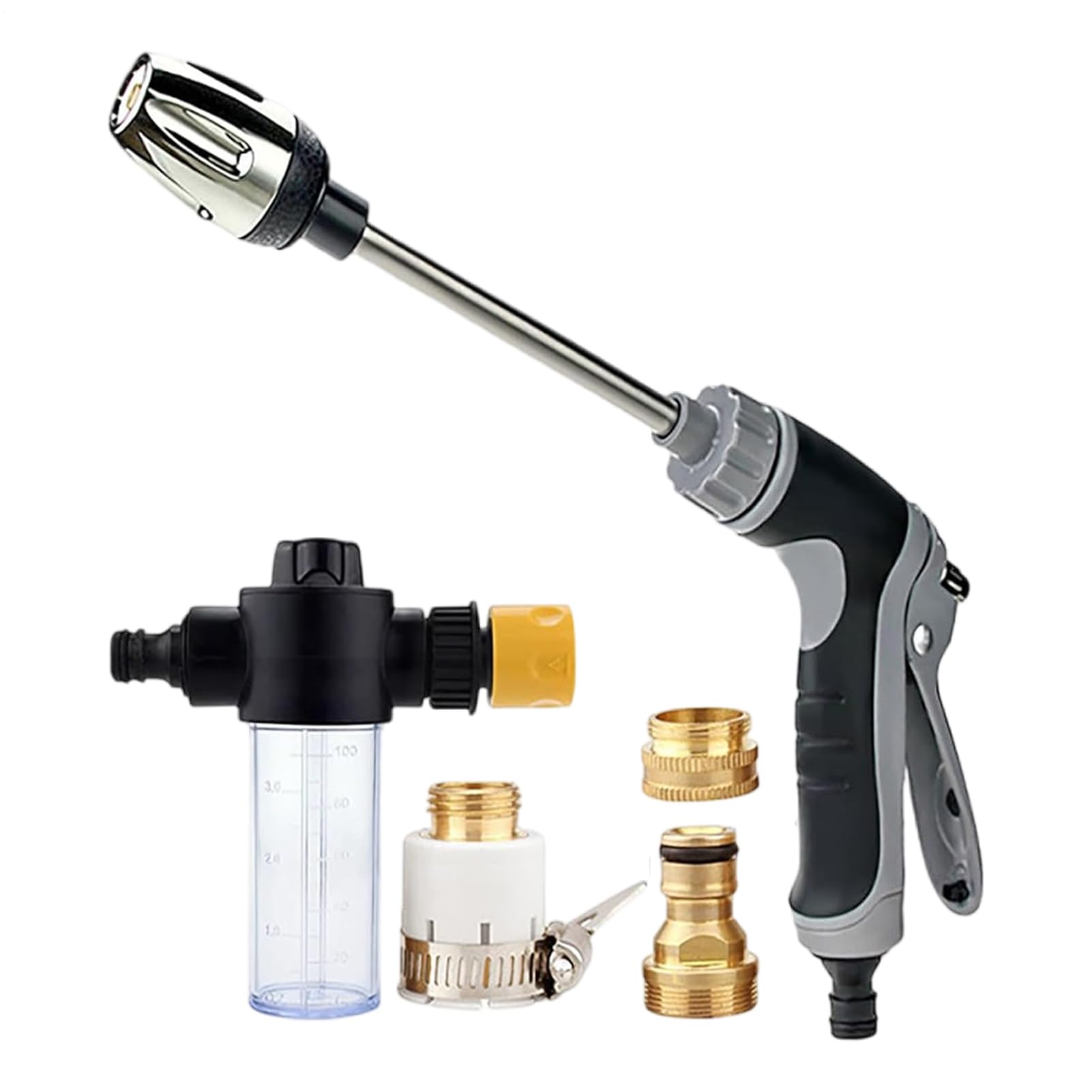 Cordless Pressure Washer, Portable Power Washer, Spray Nozzles For Garden Hose, Metal Heavy Duty Water Hose Nozzle Sprayer, Adjustable Water Nozzle Sprayer For Lawn Garden