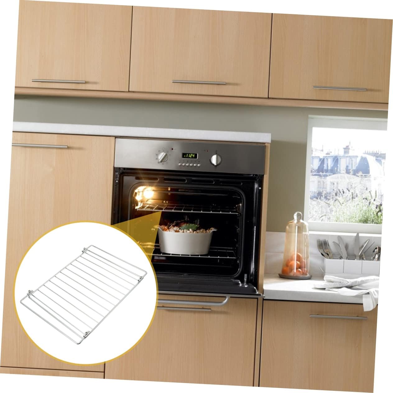 Barbecue Accessory Bbq Grill Rack Bbq Grill Mesh Wire Rack for Baking Stainless Steel Non-stick Surface Construction