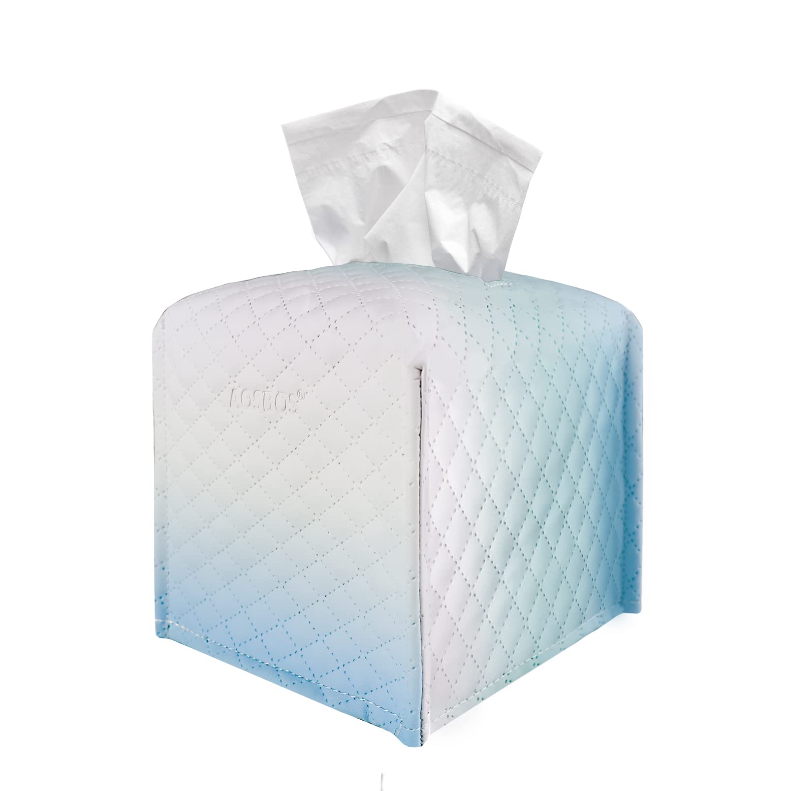 Aosbos Tissue Box Cover Tissues Cube Box Cover Square Tissue Box Cover 5"x5"x5" Tissues Box Holder Decorative for Bathroom Vanity Countertop, Night Stands, Office Desk & Car, Noble Gradient Diamond