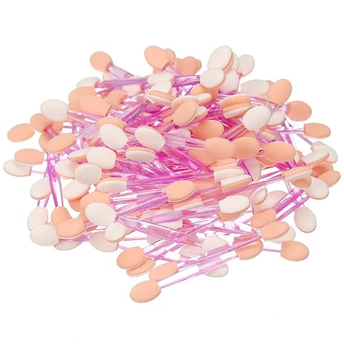 Miniatura 5 de Akstore 30 brochas desechables de doble cara para sombra de ojos, aplicador de sombra de ojos, brochas de maquillaje (30 unidades, morado)