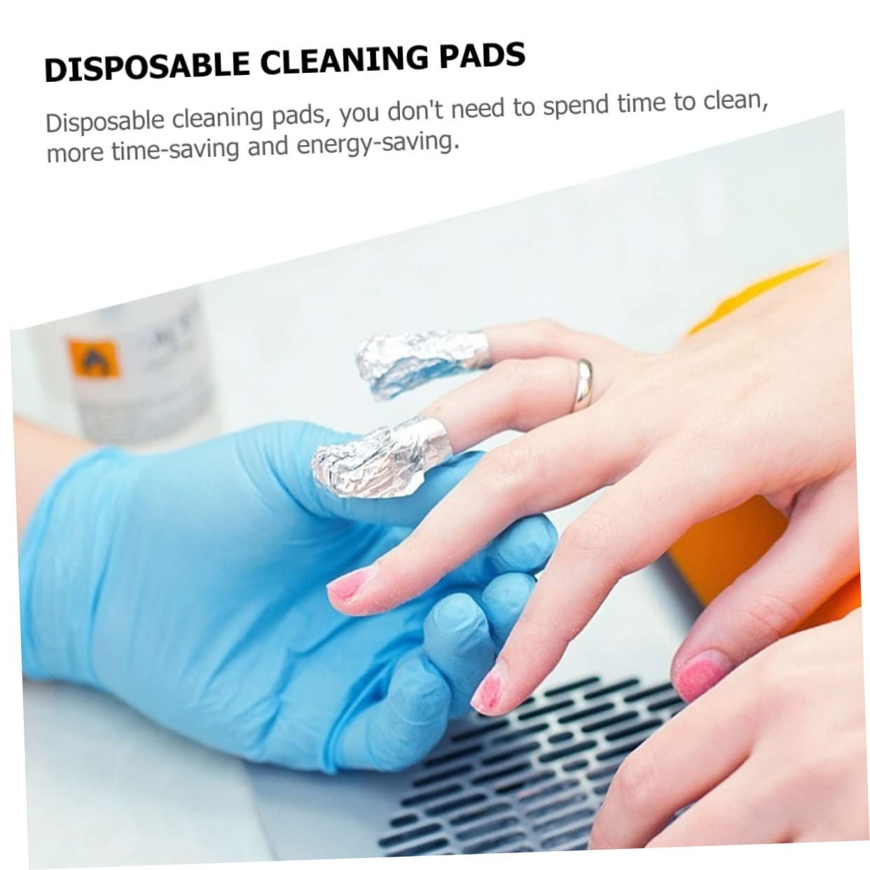 FOMIYES Nail Polish Remover Tinfoil Pads 150pcs Nail Foil Wraps for Gel Polish Removal Easy to Use Saves Time