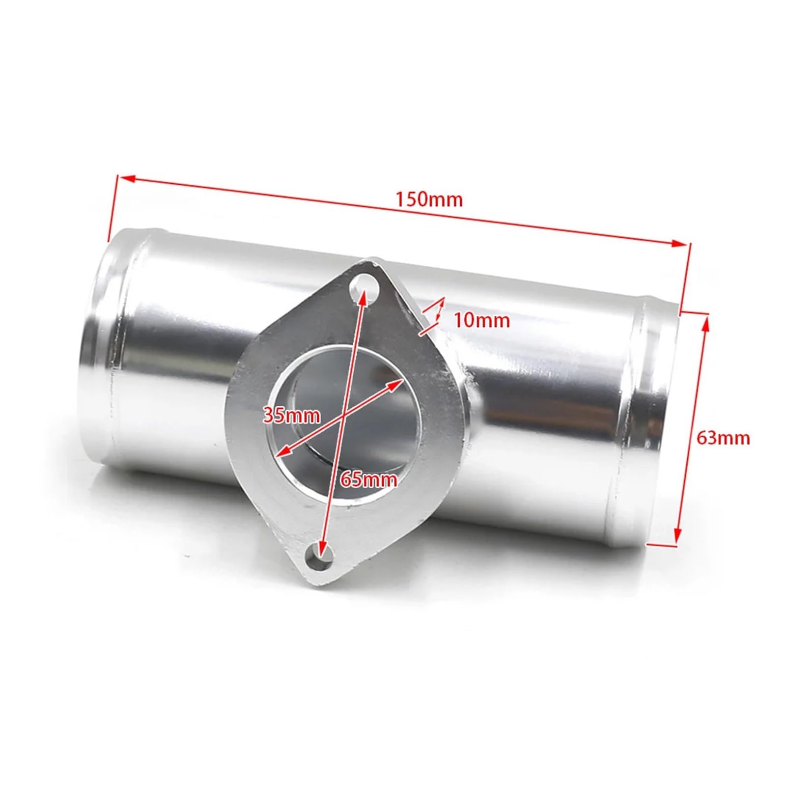 Turbocharger PressureTurboValve Pro Turbo Pressure Relief ValveAdjustable 25psi With 63mm Or 76mm Flange Pipe Turbo Pressure Relief Valve Adapter L=150mm Modification and upgrade(Red with 76mm pipe)(B