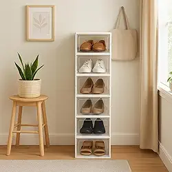 Sapateira Vertical Empilhável 6 Andares Desmontável Resistente