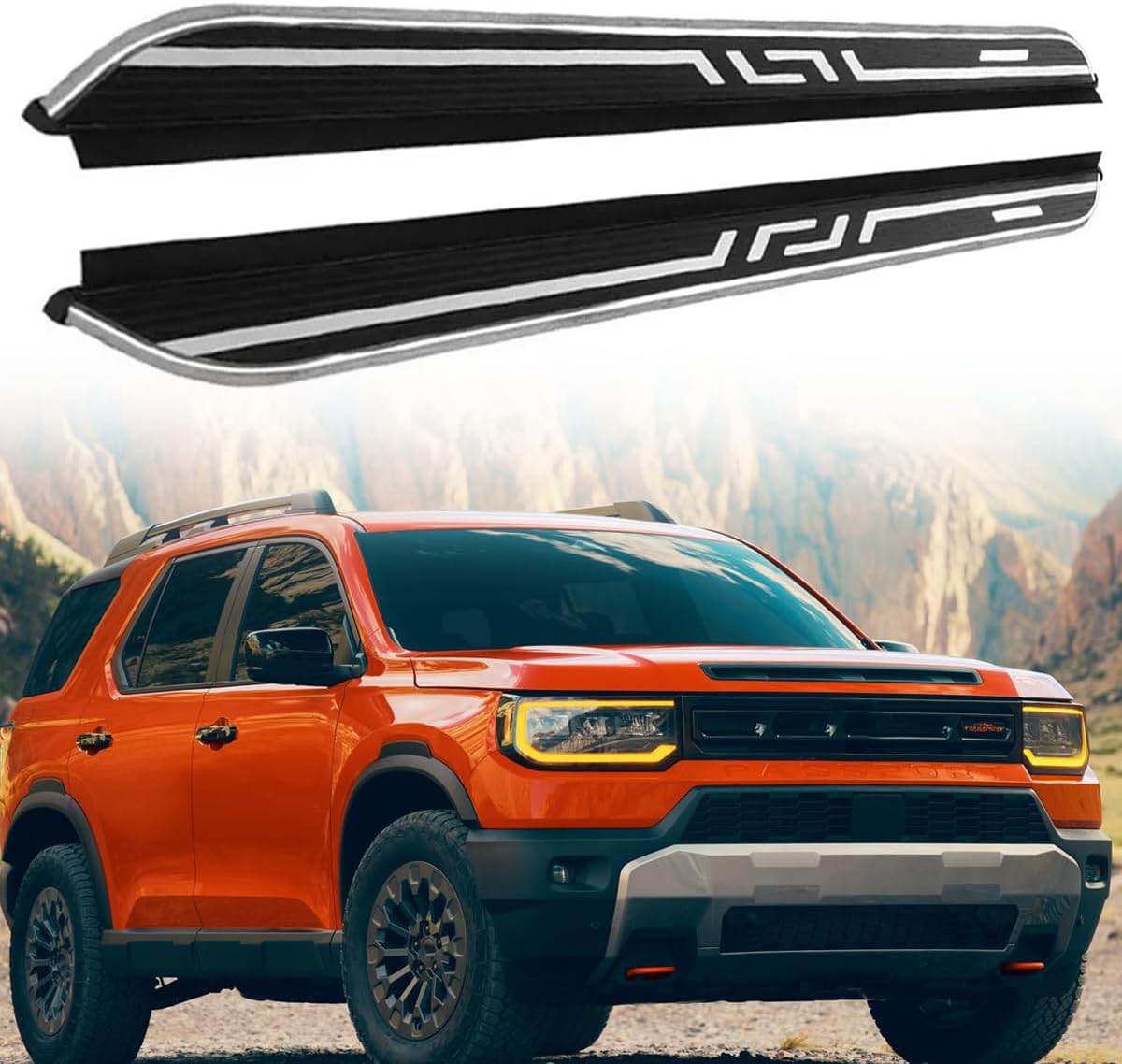 2Pcs Running Board Side Step Pedals Nerf Bar Fits for Honda Passport 2026