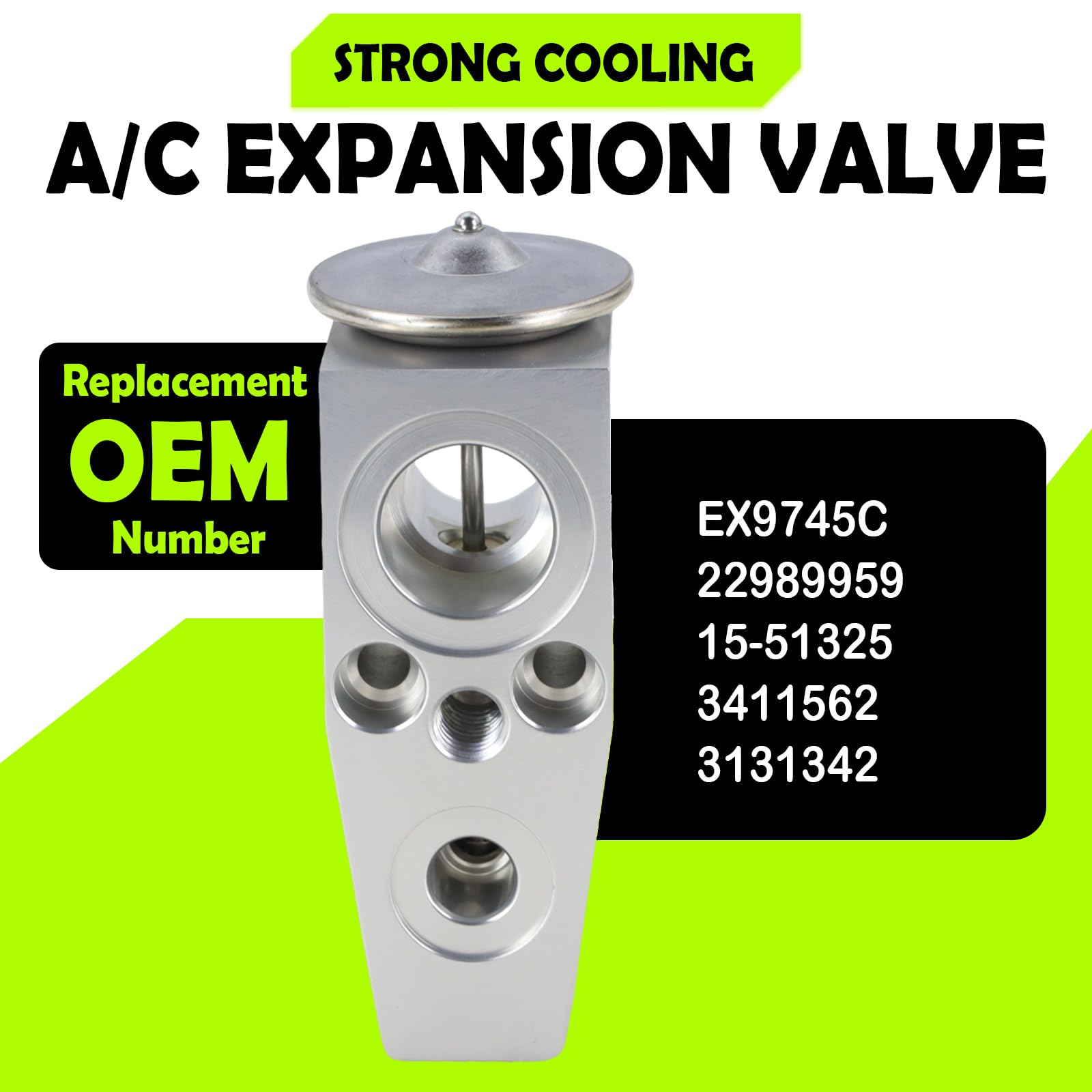 GM Truck SUV Replacement 2014-2016 Models A-Premium A/C Expansion Valve For Chevy Silverado, Tahoe, Suburban, GMC Sierra, Yukon, Cadillac Escalade 2014-2016 Ac Expansion Valve