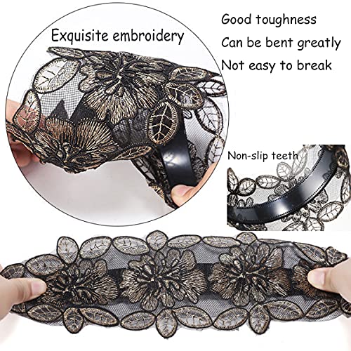 Yusier 5Pcs Lace Headband For Women Embroidery Headwear Widen Hollow Headband Fashion Hair Band Head Ornaments That Hide White Hair Cute Headbands For Women #TOP2