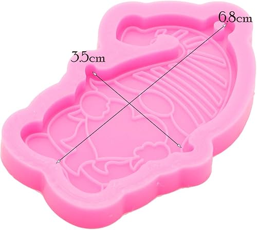 Miniatura 4 de Super brillante hombre de dibujos animados llavero molde silicona resina moldes encantador hombre colgante resina molde resina epoxi artesanía