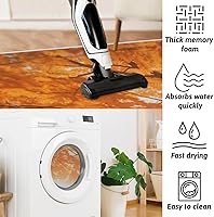 Vista 5 de cfpolar Maple Tree Forest Sunny Bathroom Rugs Non-Slip Bath Rug Microfiber Bath Mat Absorbent Kitchen Mats and Rugs Machine Washable Oval Plush