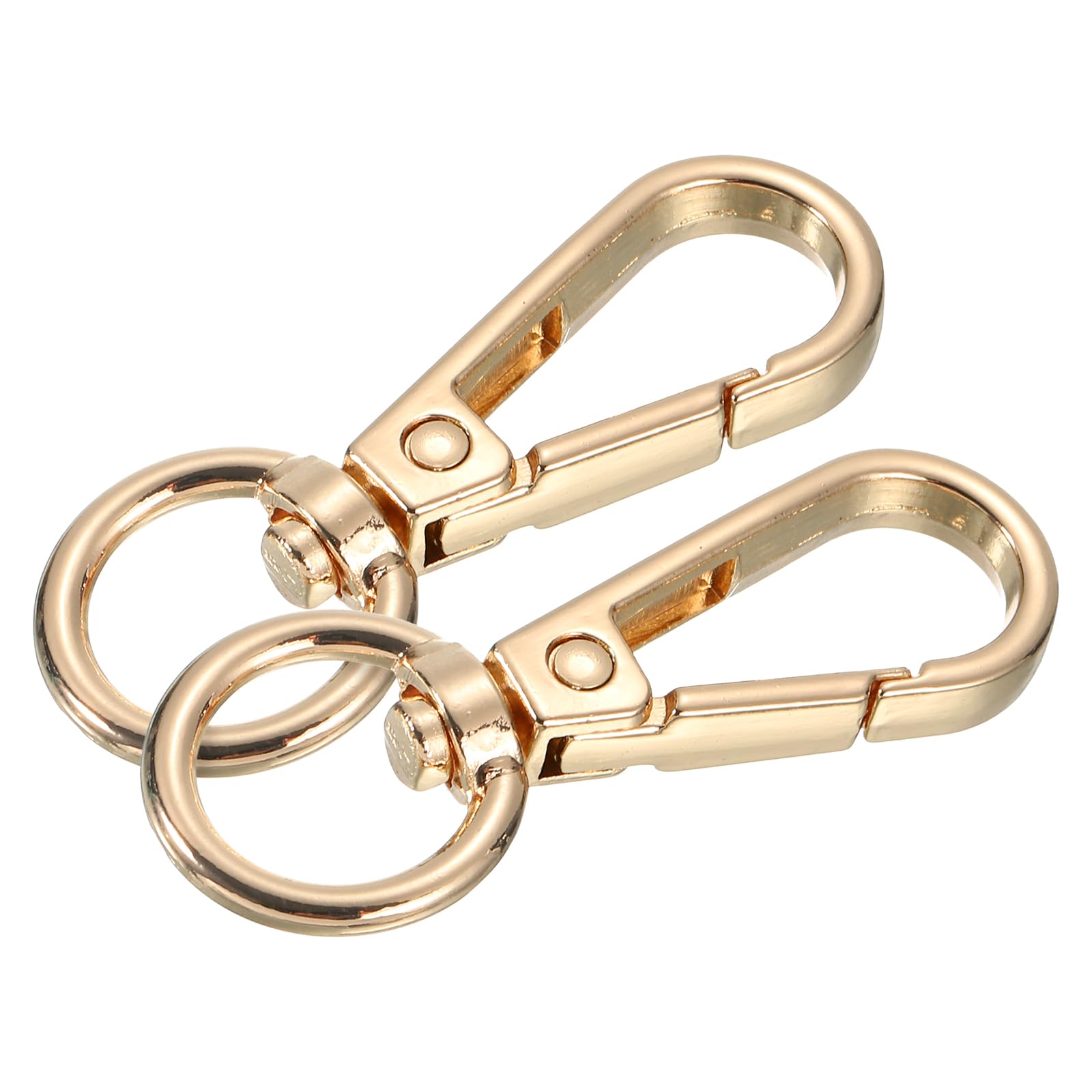 sourcing map 10Pcs Swivel Lobster Clasps, Zinc Alloy Classic Swivel Trigger Snap Hooks, Push Gate Snap Hook Bag Clips for Lanyard DIY Crafts Making (1/2", Gold)