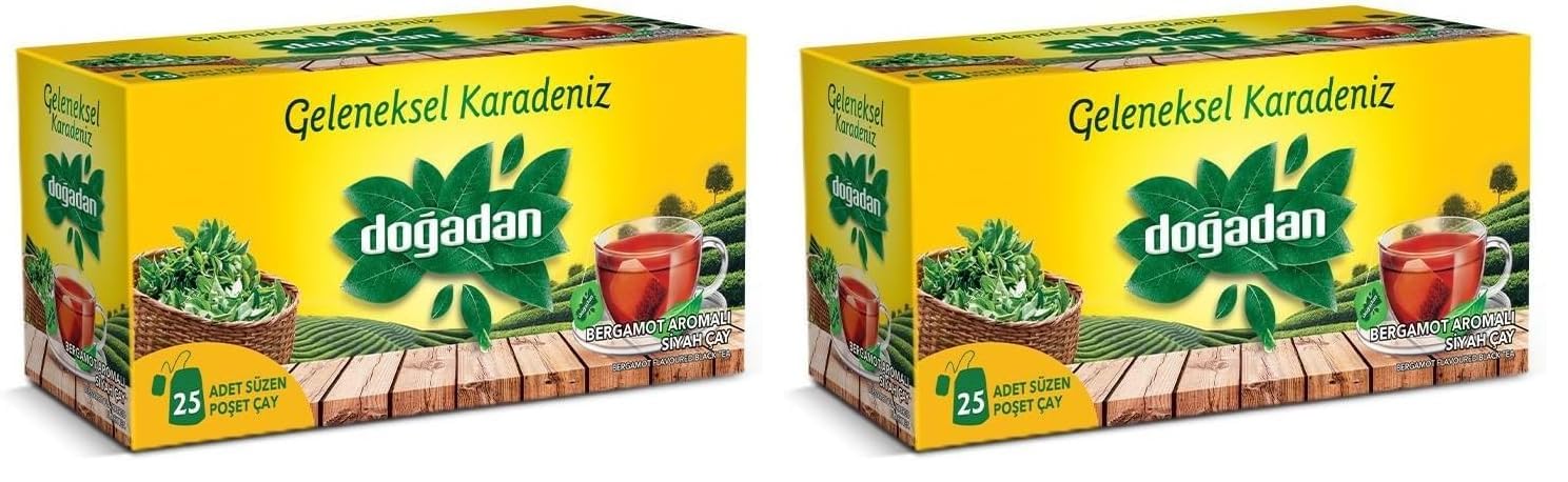 Doğadan Geleneksel Karadeniz Bardak Poşet Çay 25'li 50 gr 2li paket
