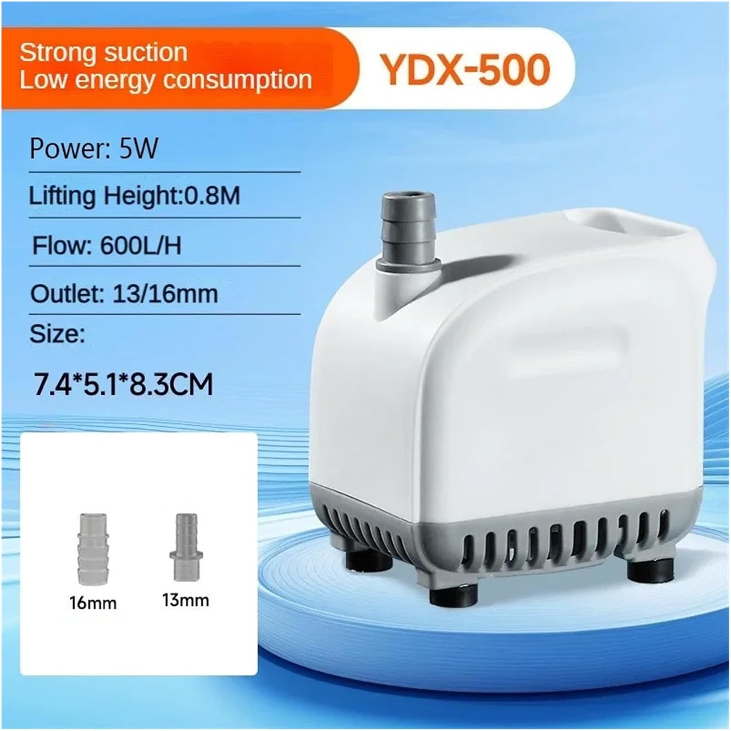 Industrial Water Pressure Diaphragm Pump 220-240V Aquarium Submersible Fountain Pump Low Water Level Bottom Suction Pumps(5W)