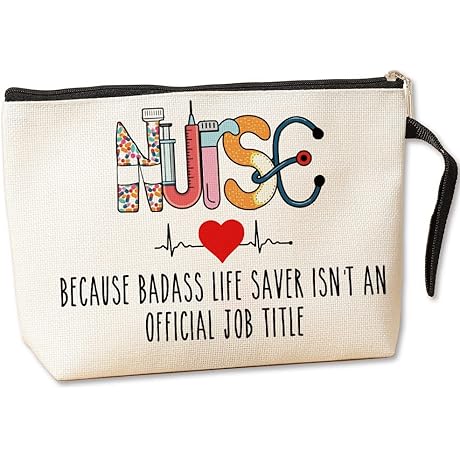 Nurse Appreciation Gifts, Nurse Gifts for Women, Funny Nurse Makeup Bag