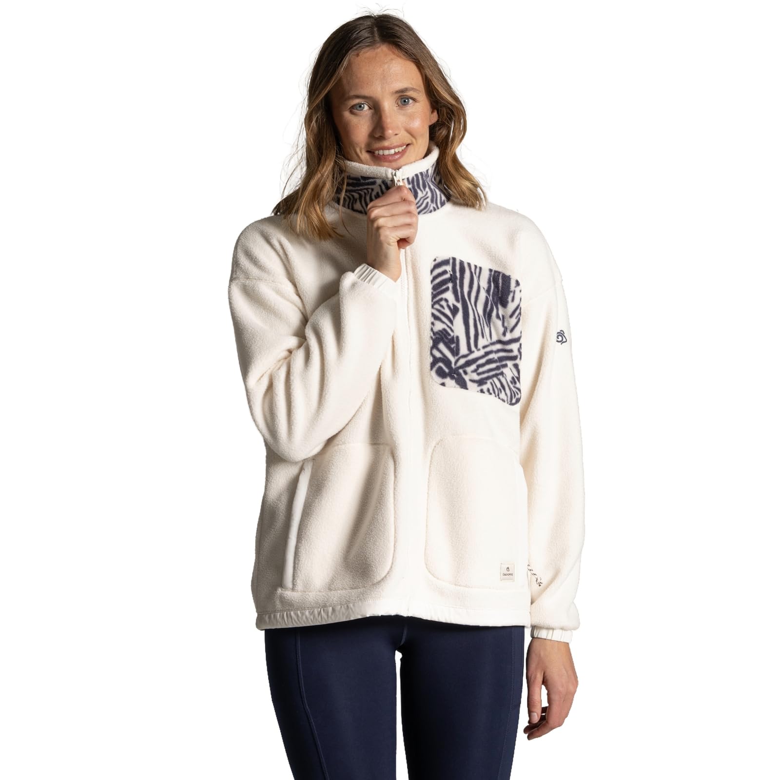 Craghoppers Womens Sanaa Fleece Jacket, Cream, Size 12, Women