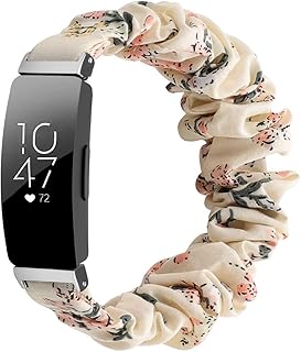 Jennyfly Sport Band for Inspire HR,Fashion Women Girl Soft Stretchy Watch Strap 125mm(5 inch) Replacement Watch Strap Fancy Elastic Stretch Compatible for Fitbit Inspire/Inspire HR