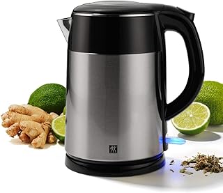 ZWILLING 36420-012-0 Bollitore in Acciaio Inossidabile, 1.2 L, Nero, 1850 W, 1.2 Litri, Plastica