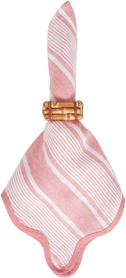 Juliska Cabana Stripe Napkin Set/4 - Coral