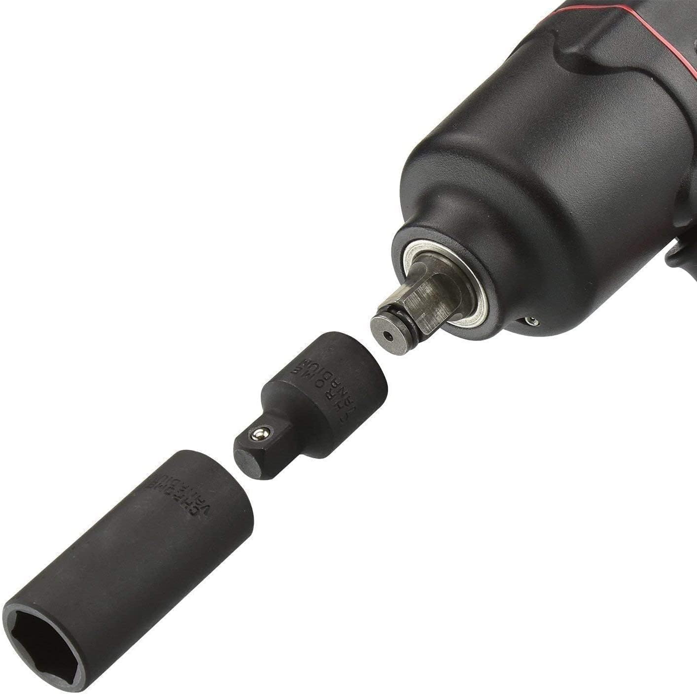 Auniwaig 1/2 Inch Drive (F) x 3/8 Inch (M) Impact Socket Adapter, 1/2'' to 3/8'' Impact Adapter and Reducer Set for Ratchet Wrenches, Female to Male, Cr-Mo