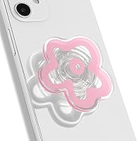 Vista 9 de OnTheGrip Lindo Diseño Transparente en Forma de Flor de Margarita Soporte de Teléfono Móvil Plegable Multifuncional para Smartphone, Tablet