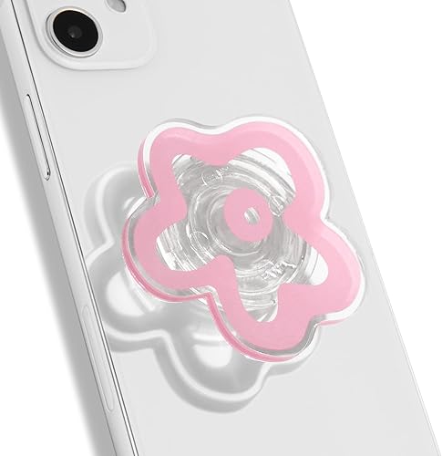 Miniatura 9 de OnTheGrip Lindo Diseño Transparente en Forma de Flor de Margarita Soporte de Teléfono Móvil Plegable Multifuncional para Smartphone, Tablet,