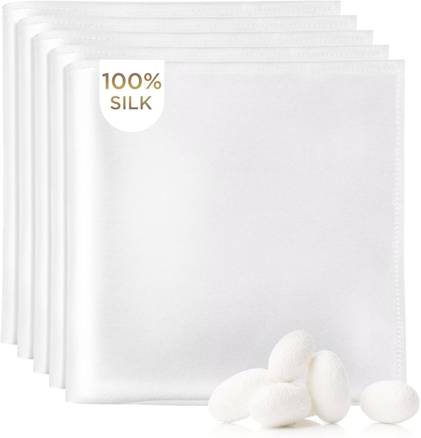 MANSPHIL 100% Real Mulberry Silk Pocket Square for Men, 11x11 Inch Solid Handkerchiefs, Multi Colors