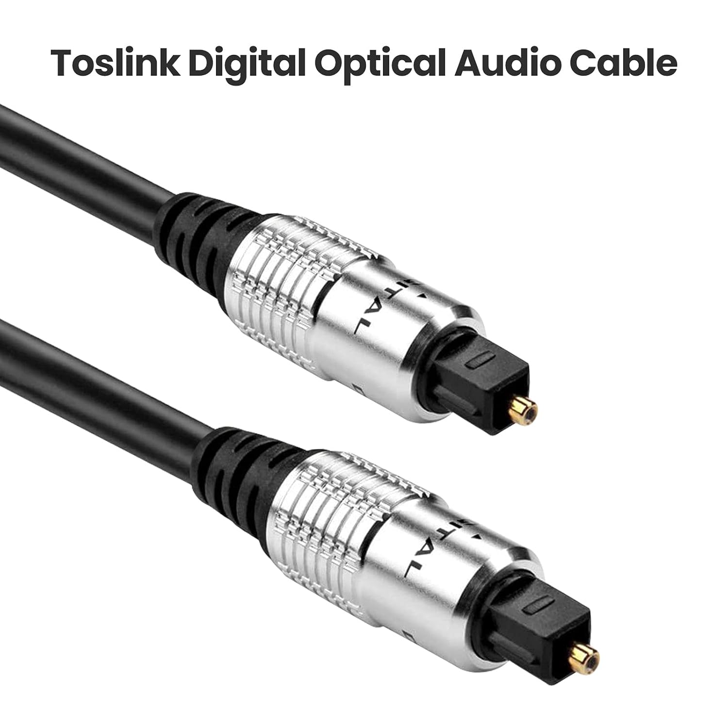 Yonune Digital Cable Optical Audio Cable Fiber with Durable Plated Male Optical Digital Cable for HI-FI Sound Bar, Home Theater, TV, PS4, Xbox, Playstation 6ft Fee