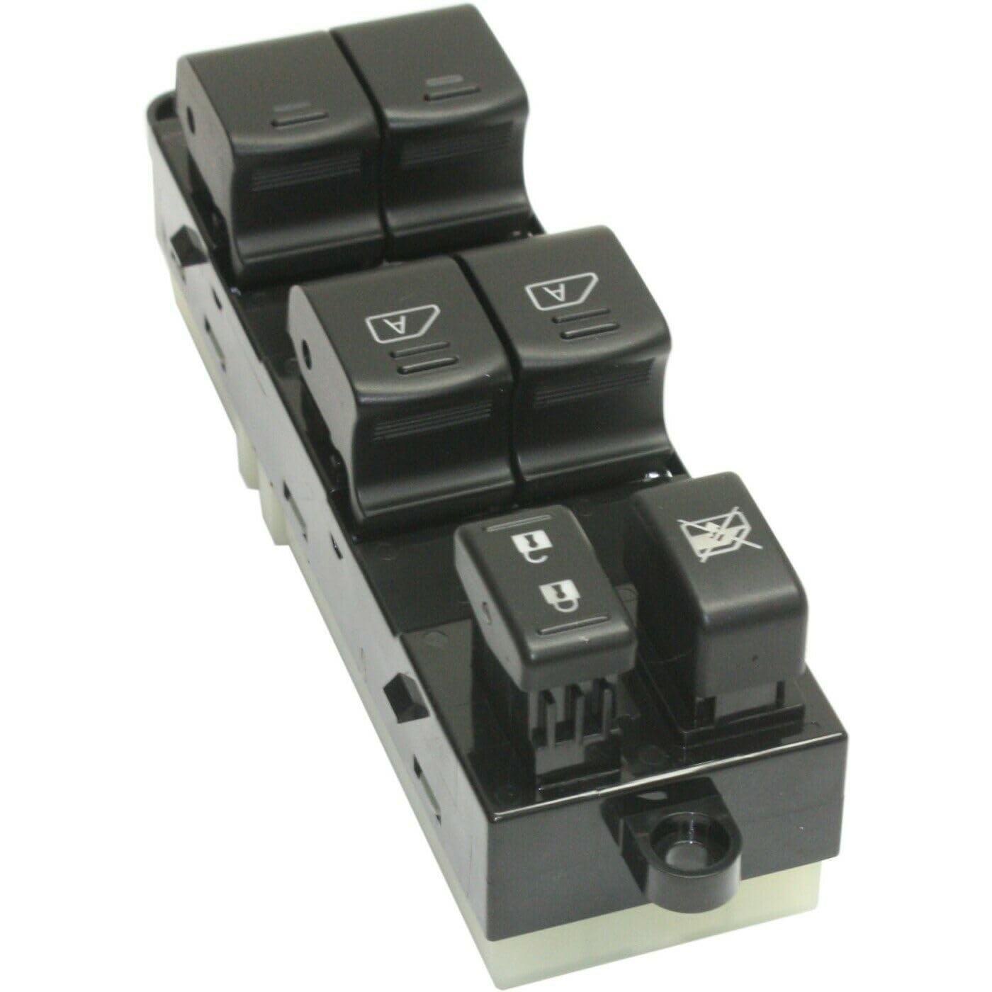 Front Left Window Switch For 2007-2012 Nissan Pathfinder - 6 Button Black DWS531 Replacement